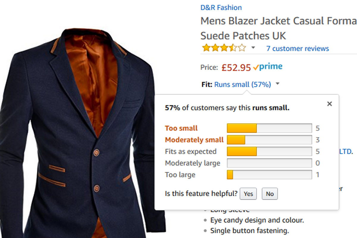 Amazon use Customer Feedback for Clothing Size Guidance - ChannelX