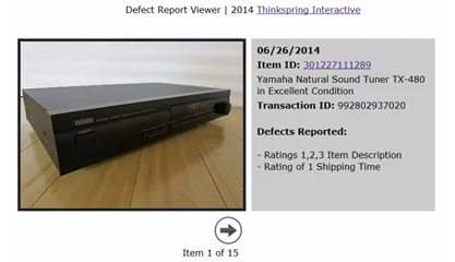 eBay Defect Report Viewer
