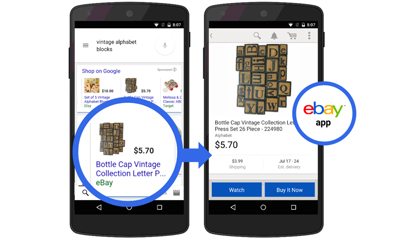 Google Buy from eBay App