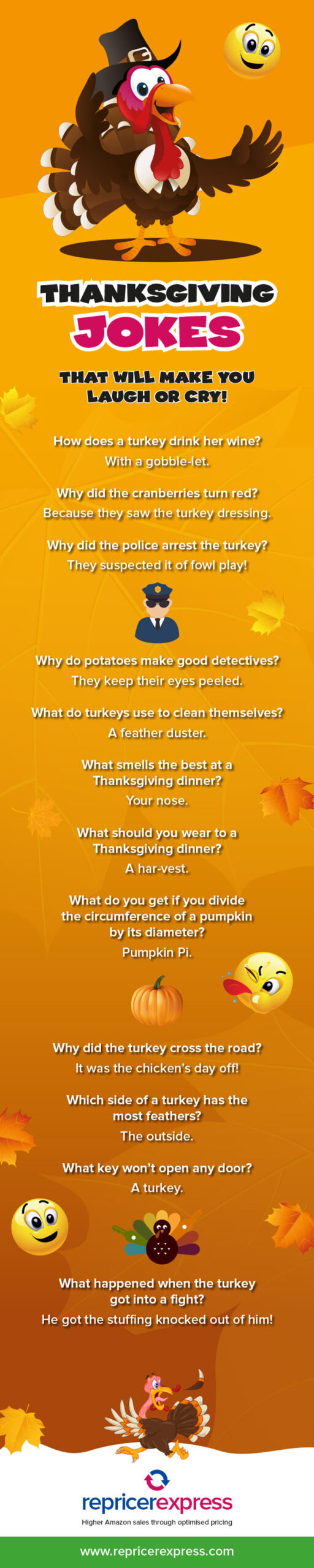 Infographic Thanksgiving Jokes  RepricerExpress
