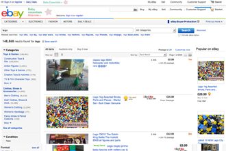 Old eBay Search Results Page
