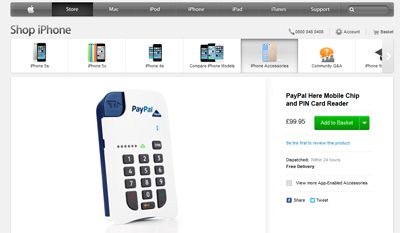 PayPal Here in Apple  iPhone Shop