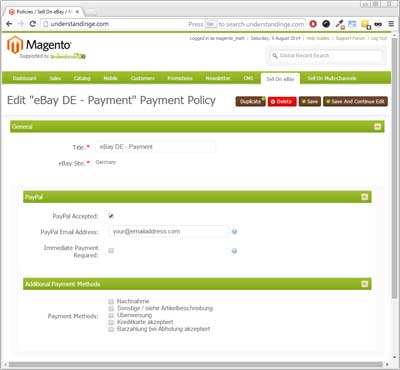 Payment Policies in M2E Pro