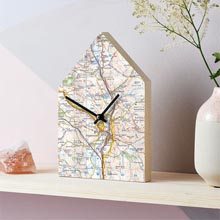Personalised Map Location House Wall Clock