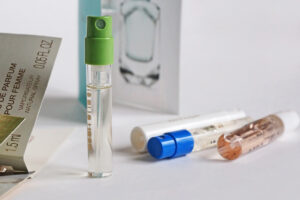 Relish placing a sample for a perfume brand within an online fashion delivery