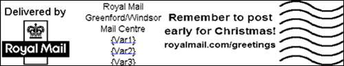 Royal Mail Christmas Post Mark