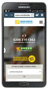 Worldwide Parcel Services Mobile Site