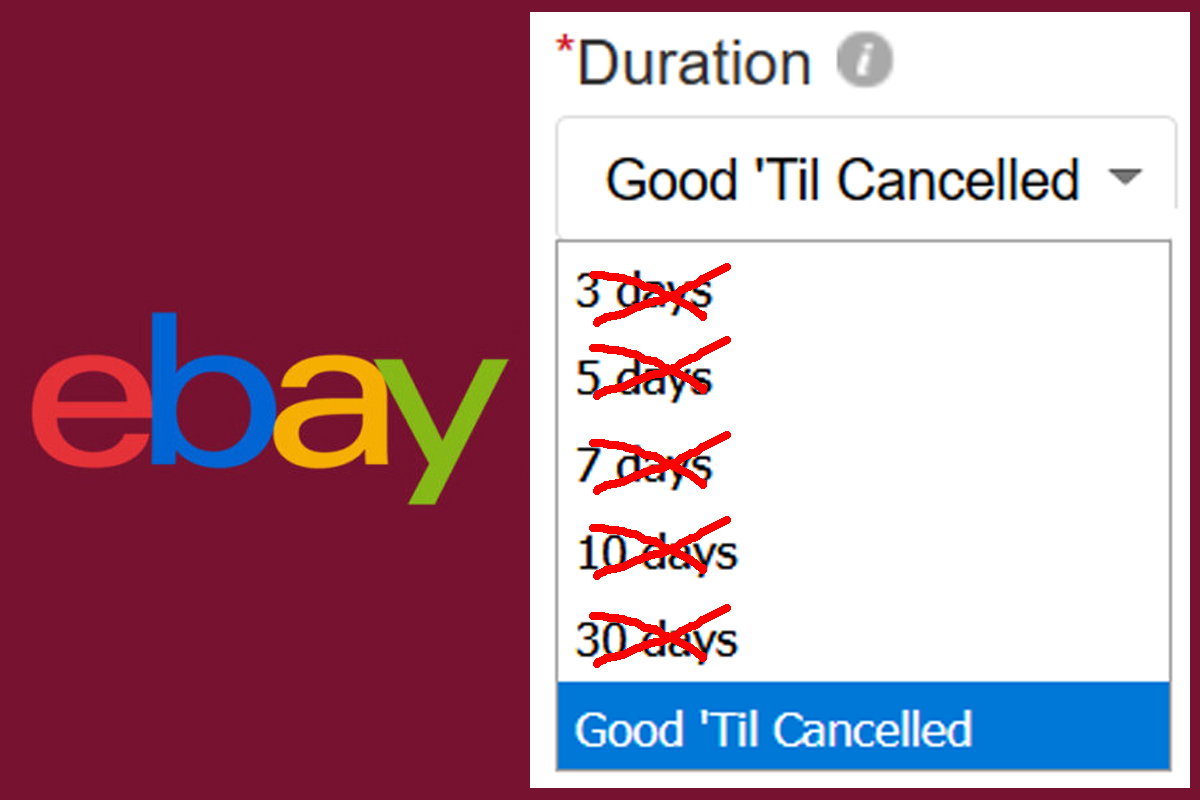 How to avoid eBay Good 'til Cancelled listings double billing in a