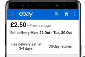 eBay Mobile Express Delivery Option Default Economy