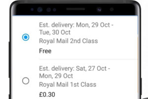 eBay Mobile Express Delivery Option available