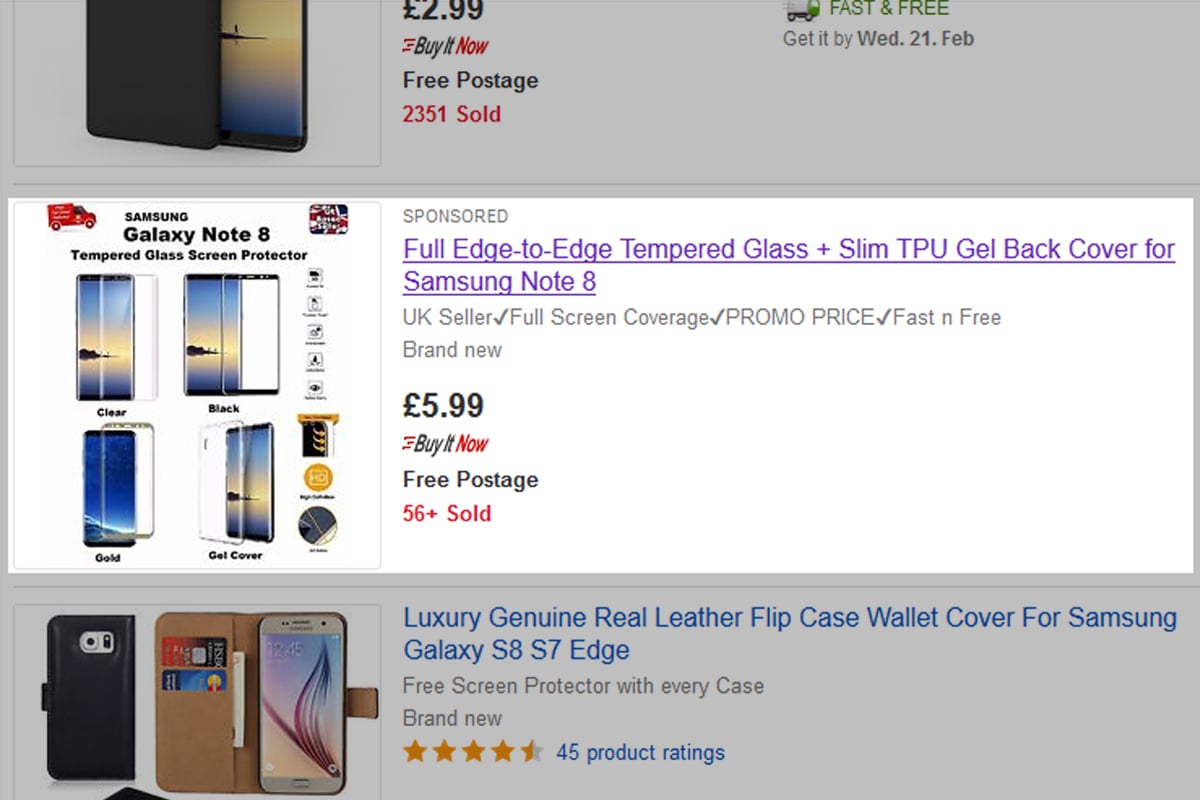 eBay Promoted Listings in Search Results