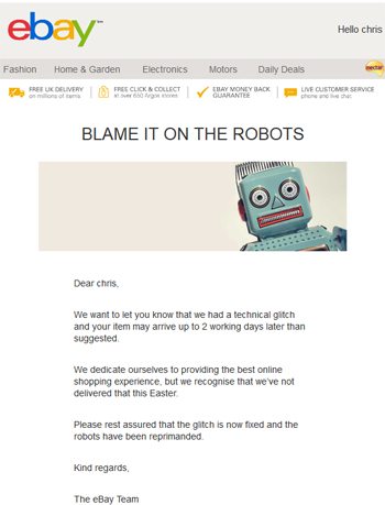eBay Robot email