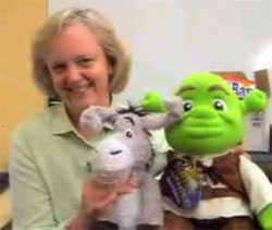 Meg, Shrek and Donkey