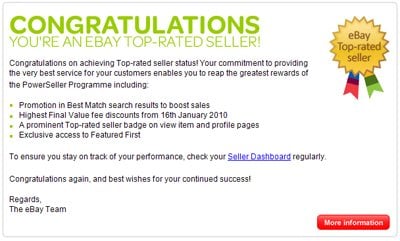 send email confirmation to qualified top sellers - ChannelX
