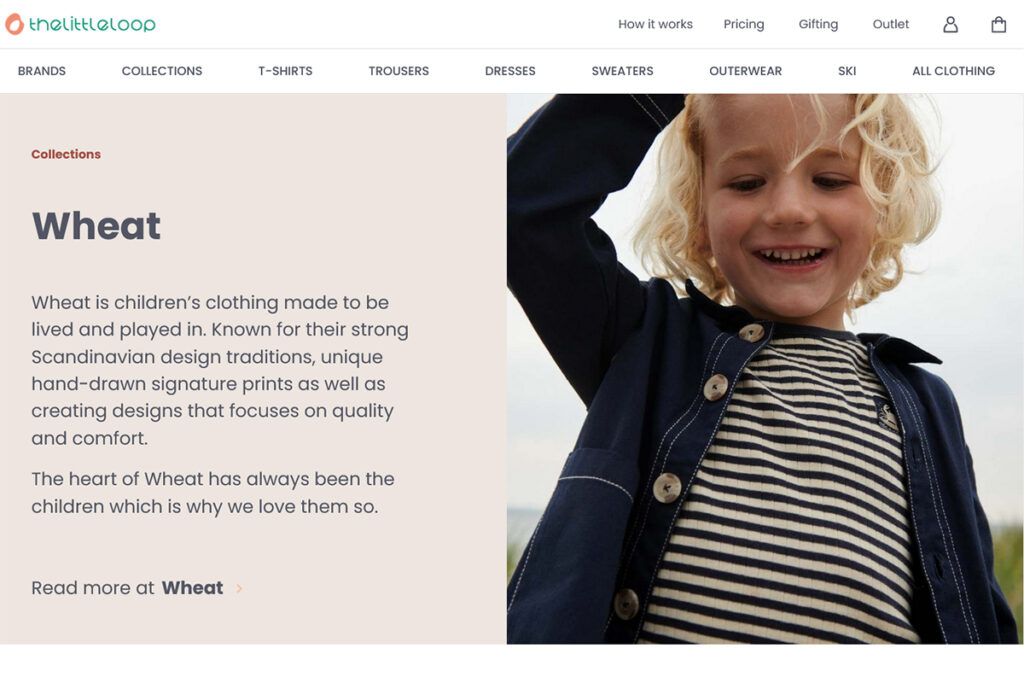 Wheat UK launch on thelittleloop fashion subscription platform