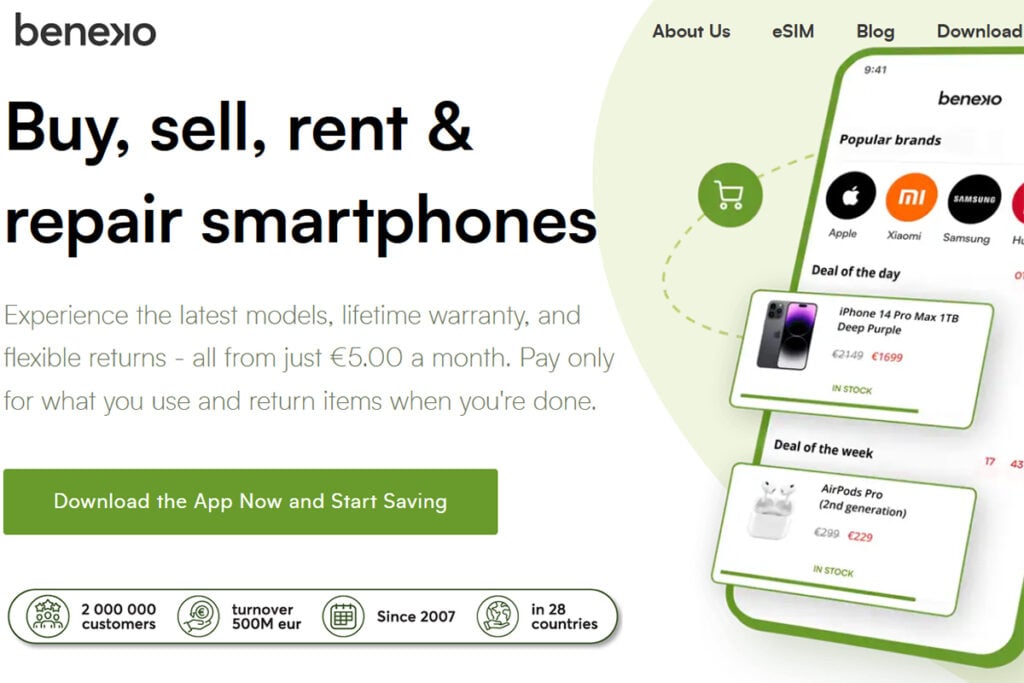Beneko circular smartphone marketplace recruiting sellers