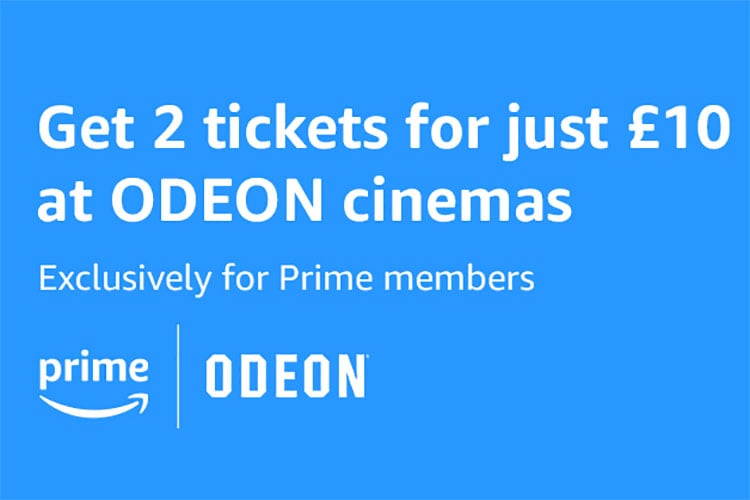 2 Cinema Tickets for £10 with Amazon Prime