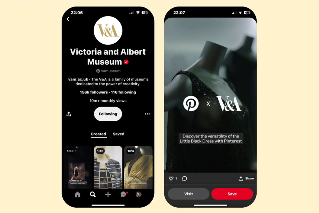 Pinterest UK and V&A exclusive video series
