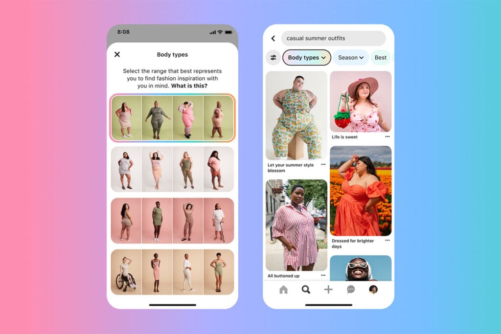 Pinterest introduces new inclusive ai body type ranges tool