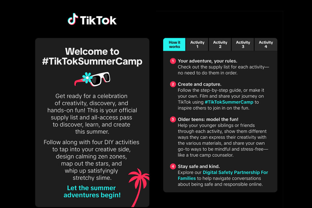 Discover, Create, Share with #TikTokSummerCamp