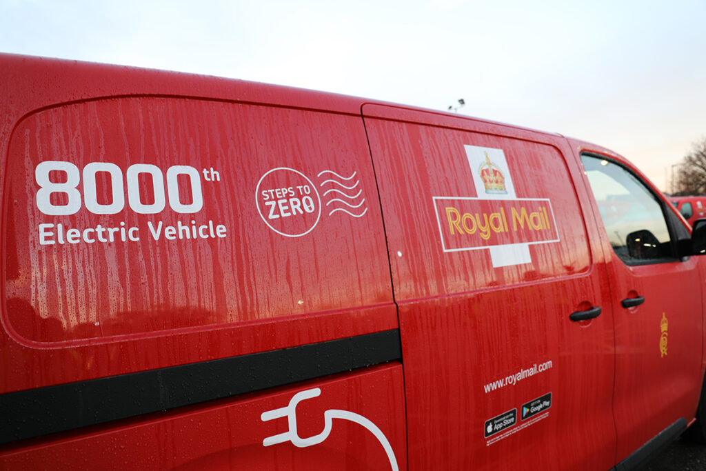 Royal mail unveils 8,000th electric vehicle