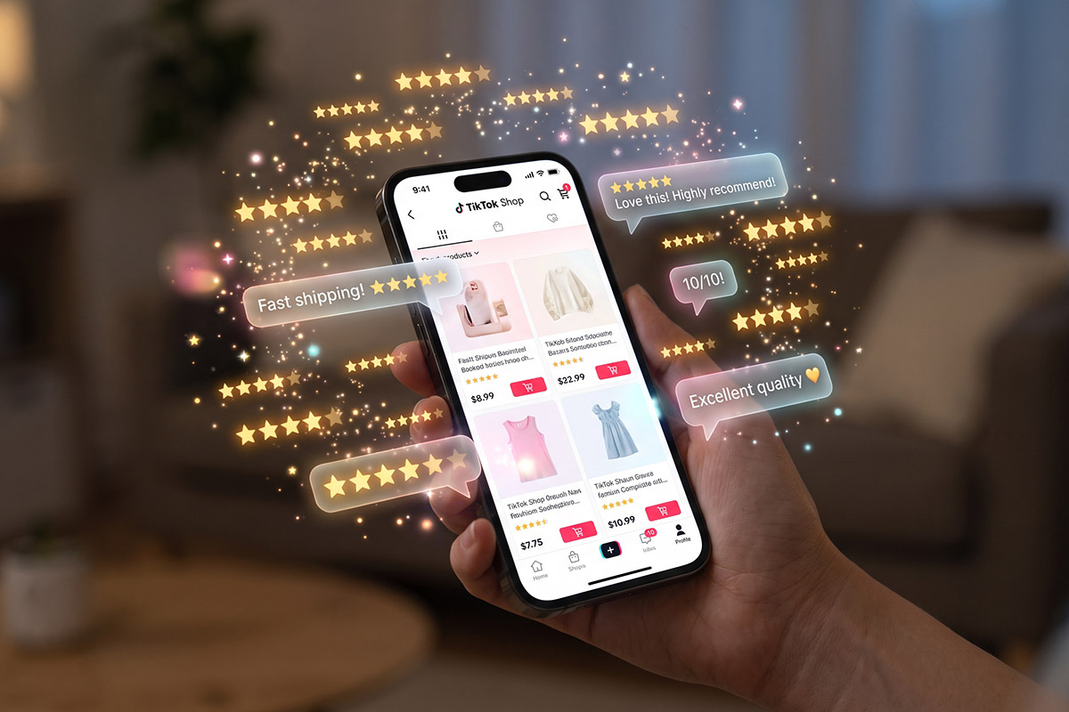 TikTok Shop star ratings and customer reviews convert sales