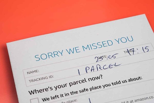 Amazon,Card,For,Missed,Parcel,Delivery,Saying,Sorry,We,Missed