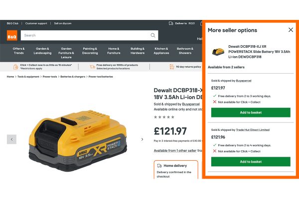 B&Q Buy Box launched for 3rd party merchants