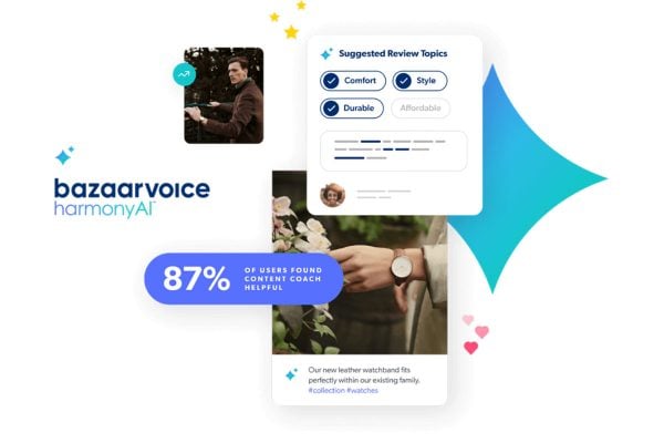 New Bazaarvoice HarmonyAI AI-powered features