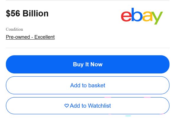 Buy It Now $56 billion - Gamestop wants to buy eBay