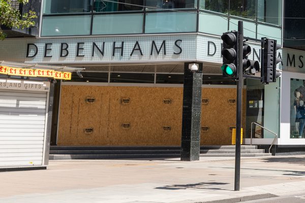 London.,Uk-06.13.2020:,A,Street,View,Of,The,Building,Of,Debenhams
