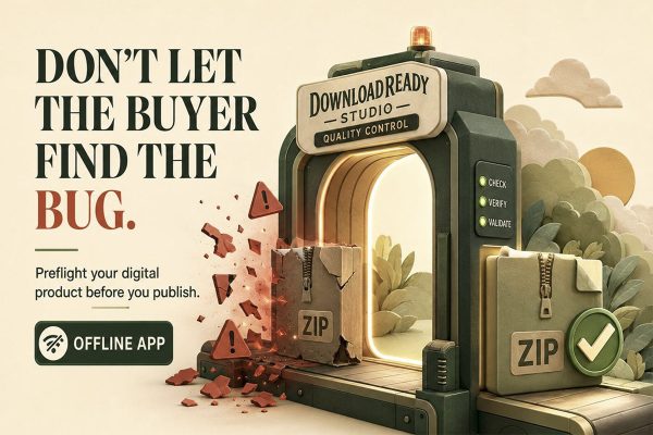 DownloadReady Studio - Digital Product Quality Check App for Etsy Sellers