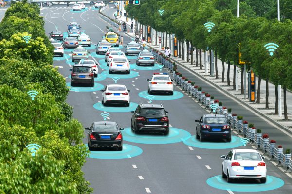 Smart car (HUD) and Autonomous self-driving mode vehicle on metr