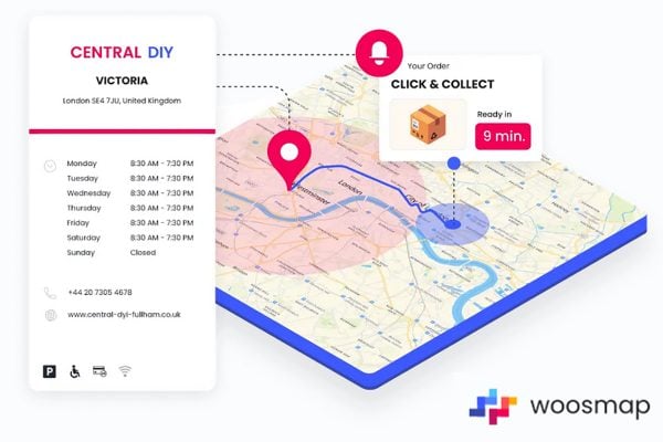 Locators for business with Woosmap & what3words