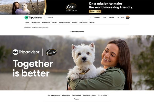 Mars partners with Tripadvisor for digital-first approach for pets travel