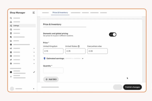 New US-specific prices for Etsy listings