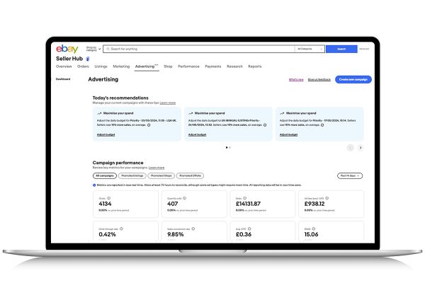 New eBay Advertising Dashboard & Data-Driven Recommendations