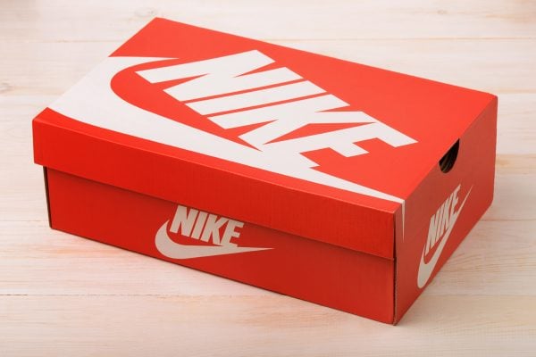 Red Nike shoes box