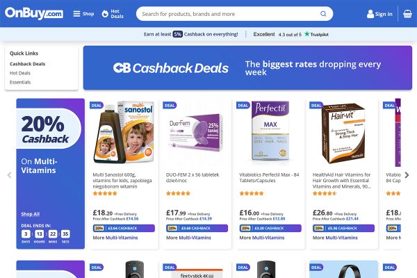 OnBuy raise cashback to minimum 5% pledging to give £15m to customers