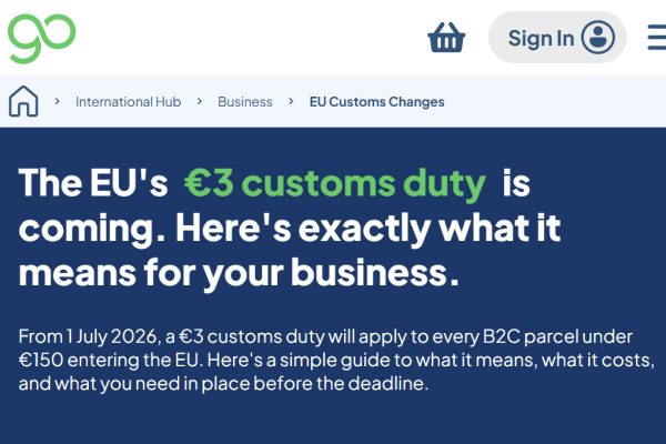 Parcel2Go EU Customs Changes for UK to Europe from July 2026