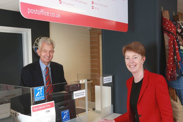 Paula-Vennells-Post-Office-Group-Chief-Executive-with-Neil-MacCormack-Wheatley-Post-Office-Postmaster