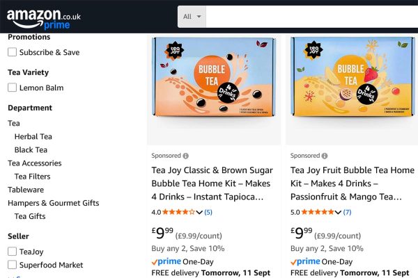 TeaJoy embrace DTC with Amazon UK