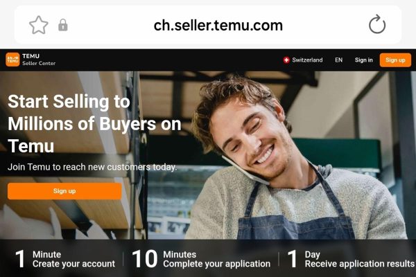 Temu opens platform to Local Sellers in Switzerland