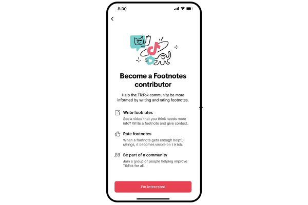 TikTok Footnotes new feature in US test