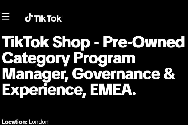 TikTok Shop EU Pre-Owned Category Manager