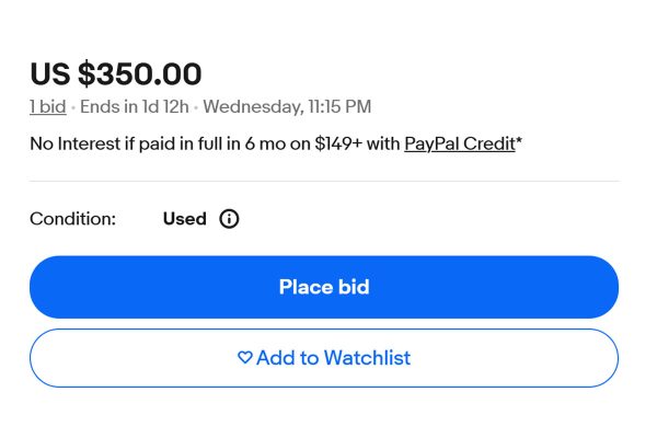 eBay.com: Auction sales are final and must be paid